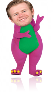 Mr. Zimmerman- Mr. Zimmerman’s favorite Halloween costume is Barney, the purple dinosaur. When the show premiered in 1992, Mr. Zimmerman was merely a young toddler. He was an avid fan of the “I Love You” theme song, and you should stop by his room to hear him sing it. 