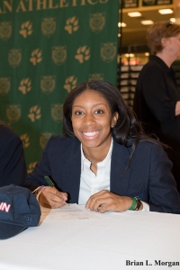 Mikayla Coombs signs to University of Connecticut. Brian L. Morgan.
